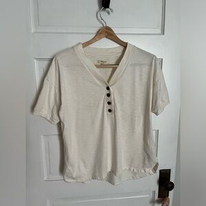 Madewell Relaxed Henley Tee- size small
